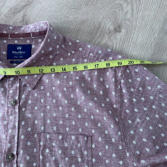 Unisex Short Sleeve Hemp Button Down sz 2XL - Mocha Mousse - Picture 4 of 10